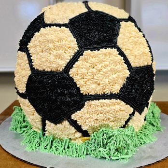 Wen Wen Bakes - 3D Soccer Ball Cake - Desserts Near Me Wen Wen Bakes - 3D Soccer Ball Cake - Desserts Near Me