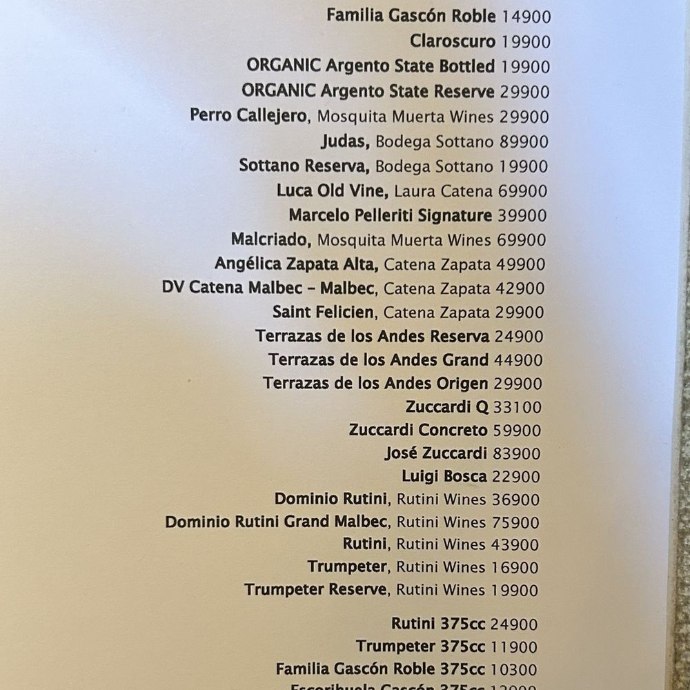 Aqva Restaurant - Malbec wine list - Argentine Near Me - Puerto Iguazú, N