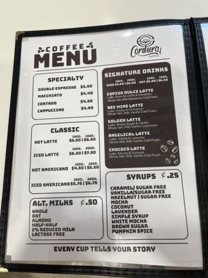 Menu photo 1 Cordura Coffee San Antonio, TX Menu photo 1 Cordura Coffee San Antonio, TX