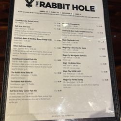The Rabbit Hole - Menu
