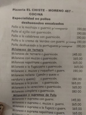 Menu photo 1 el Chiste Buenos Aires, C