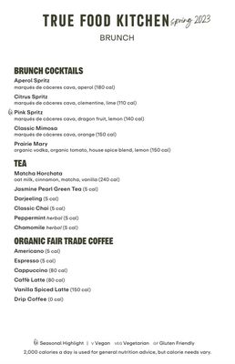 Menu photo 7 True Food Kitchen Oakbrook, IL