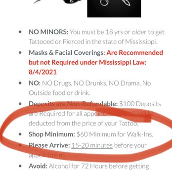 Atomic Tattoo - Hwy 183 - idk if shop policy changed but Mark said $80min and the website said $60min.  Just a cherry of dishonesty on top of a bad experience. - Piercing Near Me - Austin, Texas