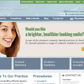 NOVA Advertising - Website Design and Search Engine Optimization for Skyline Dentist, Dr. Farhan Qureshi in Alexandria VA - Advertising Near Me - Fairfax, Virginia