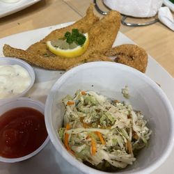 Catfish Willy's Seafood & Comfort Cuisine - Fried catfish and 5 Hand Breaded Shrimp