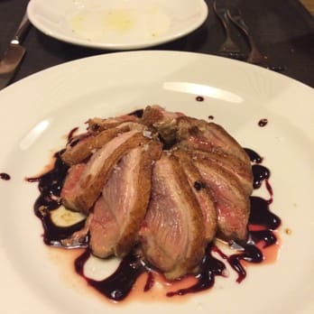 Osteria Qui da Noi - Duck breast in cherry sauce. Absolutely fabulous! - Italian Near Me - Milan, Michigan Osteria Qui da Noi - Duck breast in cherry sauce. Absolutely fabulous! - Italian Near Me - Milan, Michigan