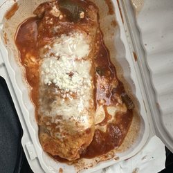 Cocina Michoacana - $19 Tiny little chile rellano burrito in flimsy casing. It fell apart as soon as I opened it and spilled sauce all over.