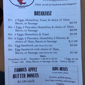 The Apple House - Menu - American Near Me - Linden, Virginia