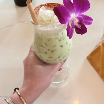 Anthem - Brazilian Matcha Lemonade - 3/5 On the sour end. Plus my husband even asked them to add tajin so - American Near Me - Austin, Texas Anthem - Brazilian Matcha Lemonade - 3/5 On the sour end. Plus my husband even asked them to add tajin so - American Near Me - Austin, Texas