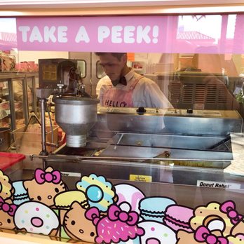 Hello Kitty Cafe - Mini donuts viewing window. - Cafes Near Me - Irvine, California Hello Kitty Cafe - Mini donuts viewing window. - Cafes Near Me - Irvine, California