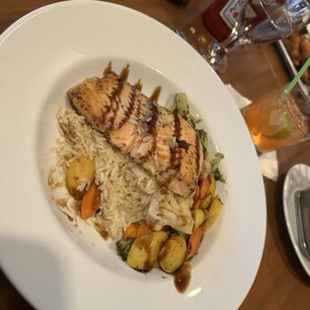 North - Miso salmon w/ jasmine rice & veggies - Bars Near Me - Romulus, Michigan