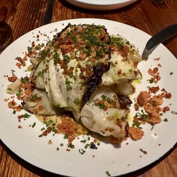 Intero Restaurant - Seared cabbage with hot mustard. - Italian Near Me - Austin, Texas