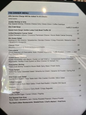 Menu photo 4 Fin Seafood Newport News, VA