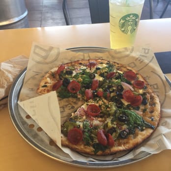 Pieology Pizzeria Southbay Pavillion Mall - Whole wheat crust x herb/butter sauce x mozzarella & feta cheese x spinach x jalapeño x olives x garlic x basil x cilantro x red onion - Pizza Near Me - Carson, California Pieology Pizzeria Southbay Pavillion Mall - Whole wheat crust x herb/butter sauce x mozzarella & feta cheese x spinach x jalapeño x olives x garlic x basil x cilantro x red onion - Pizza Near Me - Carson, California