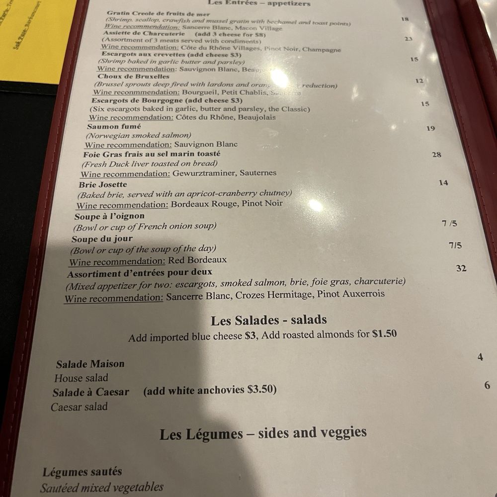 Le Voltaire - Menu - French Near Me - Omaha, Nebraska