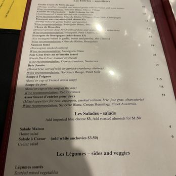 Le Voltaire - Menu - French Near Me - Omaha, Nebraska