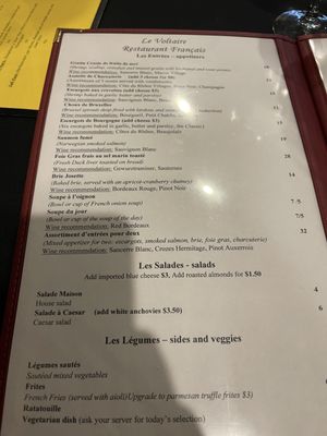 Menu photo 3 Le Voltaire Omaha, NE