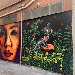 Artist Alley - Colorful murals.