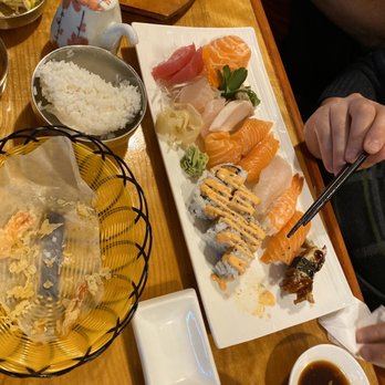 Tokyo Sushi - Dinner Special Combo C comes with salad and miso soup and has a variety of seafood as well as spicy salmon rolls. - Sushi Bars Near Me - Toronto, Ontario Tokyo Sushi - Dinner Special Combo C comes with salad and miso soup and has a variety of seafood as well as spicy salmon rolls. - Sushi Bars Near Me - Toronto, Ontario