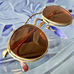 Flying Pig Hawaii - Vintage  'Flip Up', 10k "Matsuda" sun glass
