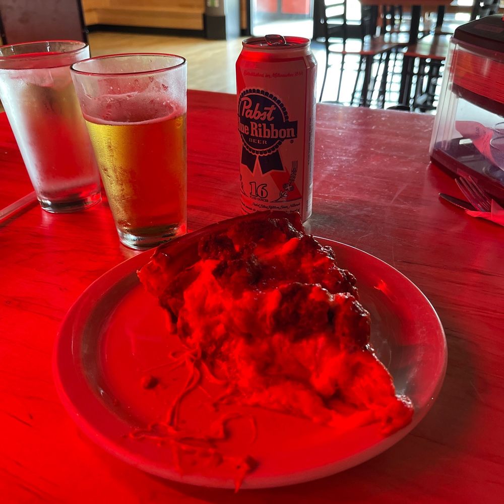 I try to stop in for a slice is sausage and a PBR every time I'm home.