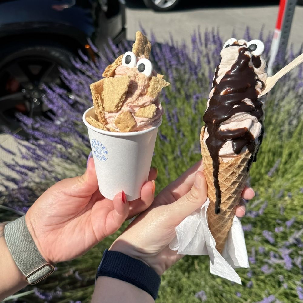 Many Bennies - Strawberry mango with graham crackers and banana with chocolate sauce - Ice Cream & Frozen Yogurt Near Me - Seattle, Washington Many Bennies - Strawberry mango with graham crackers and banana with chocolate sauce - Ice Cream & Frozen Yogurt Near Me - Seattle, Washington