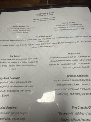 Menu photo 3 The Dugout Cafe Venice, FL
