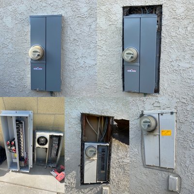 Electrical Panel Upgrades - Old electrical panels can malfunction and have been discovered to be unsafe. Most of the time the problem stems from overloading circuits, overheating defective breakers, or flickering lights - which may signal it’s time to install a new electrical panel. Call us today to upgrade your electrical panel! Electrical Panel Upgrades - Old electrical panels can malfunction and have been discovered to be unsafe. Most of the time the problem stems from overloading circuits, overheating defective breakers, or flickering lights - which may signal it’s time to install a new electrical panel. Call us today to upgrade your electrical panel!
