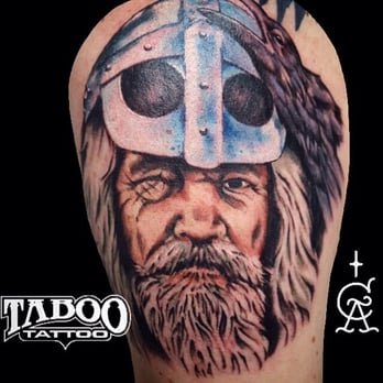 Taboo Tattoo - Oden portrait from our artist Chelsi. - Tattoo Near Me - Dallas, Texas Taboo Tattoo - Oden portrait from our artist Chelsi. - Tattoo Near Me - Dallas, Texas