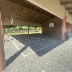 Syre Elementary School - Covered basketball hoops