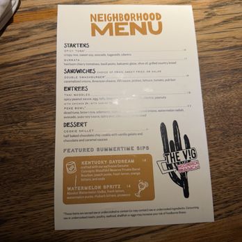The Vig McCormick - specials menu - New American Near Me - Scottsdale, Arizona The Vig McCormick - specials menu - New American Near Me - Scottsdale, Arizona