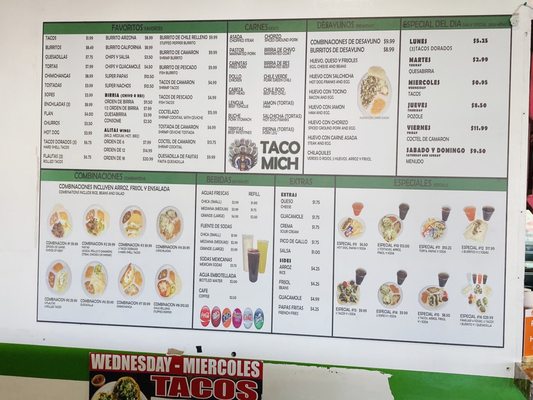 Menu photo 2 Taco Mich & Bar 4 Phoenix, AZ