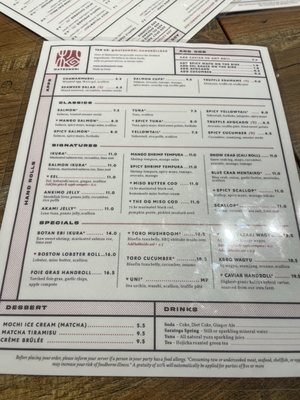 Menu photo 6 Matsunori Handroll Bar Boston, MA Menu photo 6 Matsunori Handroll Bar Boston, MA