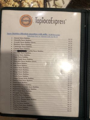 Menu photo 7 Tapioca Express San Diego, CA