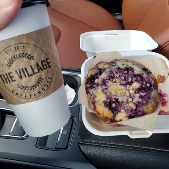 The Village Coffeehouse - Hot coffee and a blueberry muffin. - Coffee & Tea Near Me - Sulphur, Louisiana The Village Coffeehouse - Hot coffee and a blueberry muffin. - Coffee & Tea Near Me - Sulphur, Louisiana