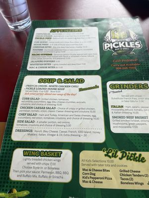 Menu photo 1 Pickles Bar & Grill Brimley, MI Menu photo 1 Pickles Bar & Grill Brimley, MI
