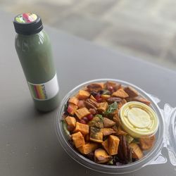 Raw Girls - Sweet Potato Salad and Superfood Protein Smoothie