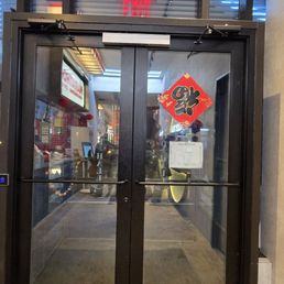 Exterior outside entrance of Marathon Hong Kong Diner - Front Door - Queens, New York Exterior outside entrance of Marathon Hong Kong Diner - Front Door - Queens, New York