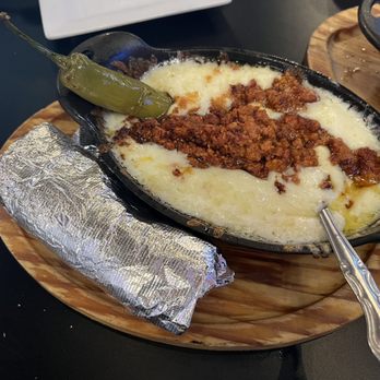 Tacos & Tequila - Queso fundido with chorizo appetizer - Mexican Near Me - Menifee, California Tacos & Tequila - Queso fundido with chorizo appetizer - Mexican Near Me - Menifee, California