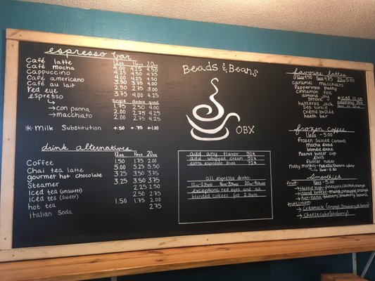 Menu photo 1 Beads & Beans Obx Rodanthe, NC Menu photo 1 Beads & Beans Obx Rodanthe, NC