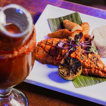 Senoritas Dearborn - Red Snapper Ala Veracruzano with our michelada - Mexican Near Me - Chicago, Illinois Senoritas Dearborn - Red Snapper Ala Veracruzano with our michelada - Mexican Near Me - Chicago, Illinois