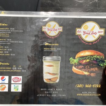 Good Eatz - Menu - Burgers Near Me - Jersey Village, Texas Good Eatz - Menu - Burgers Near Me - Jersey Village, Texas