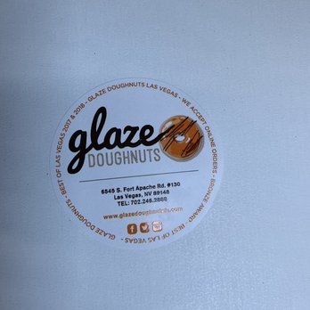 Glaze Doughnuts - Sticker on box - Donuts Near Me - Las Vegas, Nevada