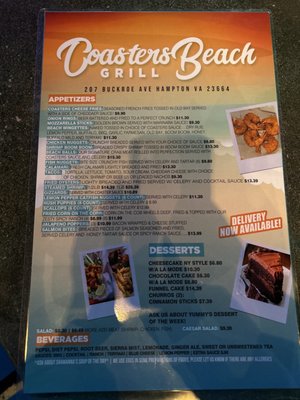 Menu photo 5 Coasters Beach Grill Hampton, VA