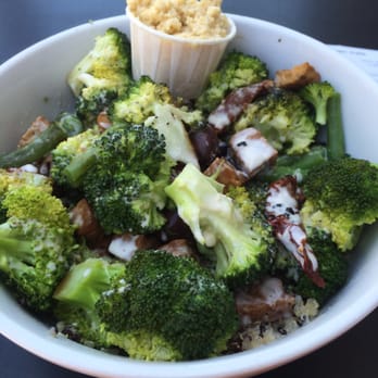 Higher Taste, Plant-Based - Mediterranean bowl, no chips, add tempeh - Vegan Near Me - Long Beach, California