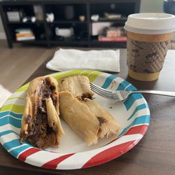 Tamales de Mole are 10/10 my wife got the tamales de salsa verde 10/10 Their champurrado & arroz con leche 10/10