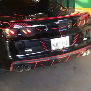 Best Muffler - After pic. Here is the finished quad tips and the hidden new muffler. He custom cut out another hole which gave me room for 4" quad tips. - Auto Repair Near Me - La Crescenta, California