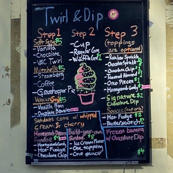 Twirl and Dip - Menu - Ice Cream & Frozen Yogurt Near Me Twirl and Dip - Menu - Ice Cream & Frozen Yogurt Near Me