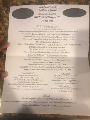 Menu photo 4 Just To Serve You, DE Wilmington, DE