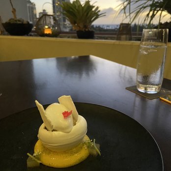 Solera - Dessert.  Coconut sorbet and other stuff.  Tangy.  Yummy. - Lounges Near Me - Honolulu, Hawaii